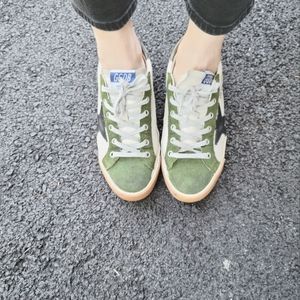 Golden Goose Green  Suede and Leather 38